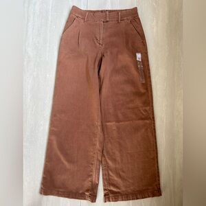 American Eagle Brown  Wide-Leg Pants Trousers 67%Cotton